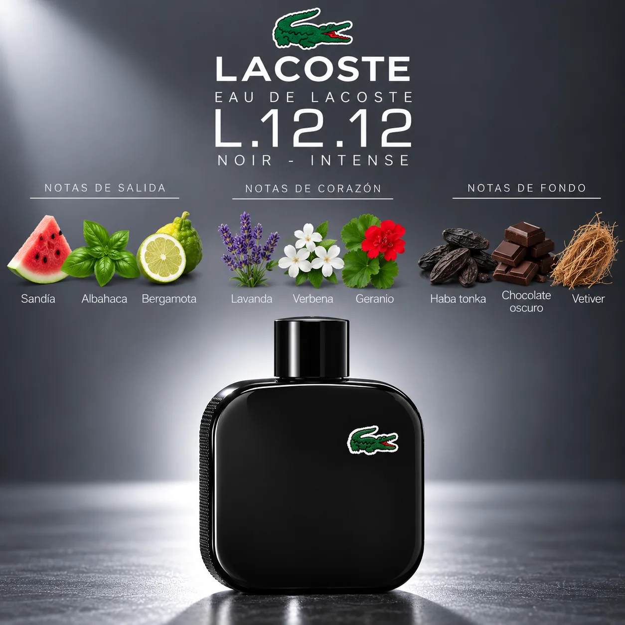 Lacoste L.12.12 Noir Intense · vista 3